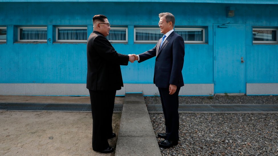 Kim Jong-un and Moon Jae-in