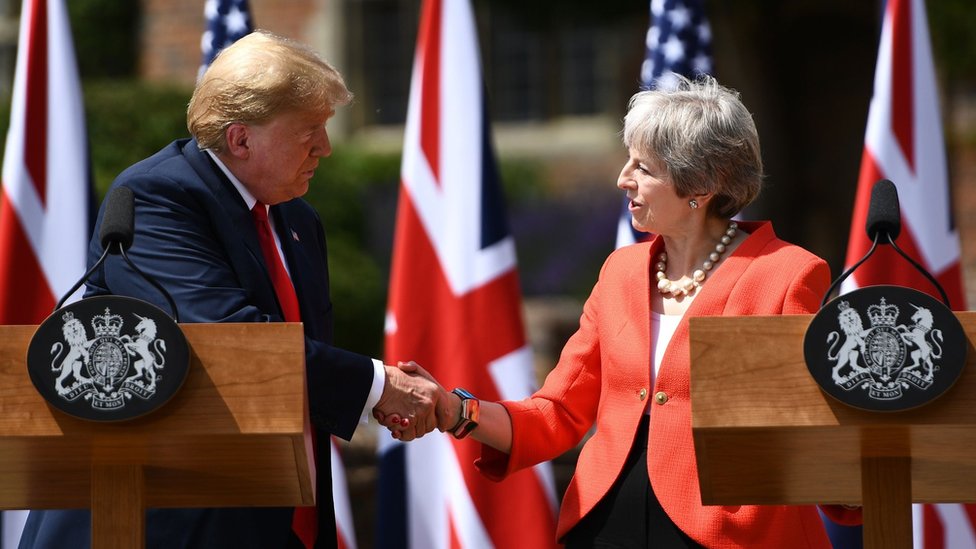 Donald Trump and Theresa May