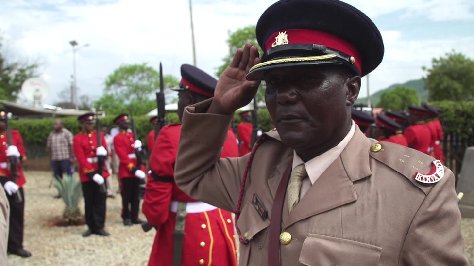 Soldier saluting