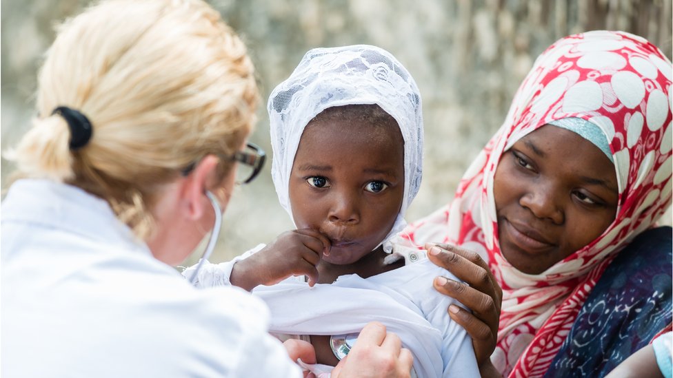 Child being vaccinated