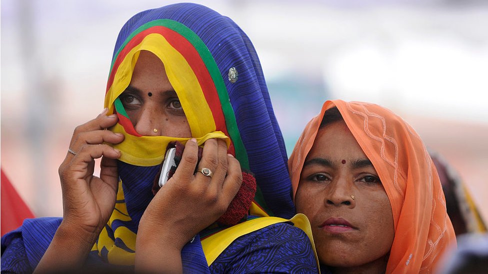 Women at an anti-alcohol rally in northern India