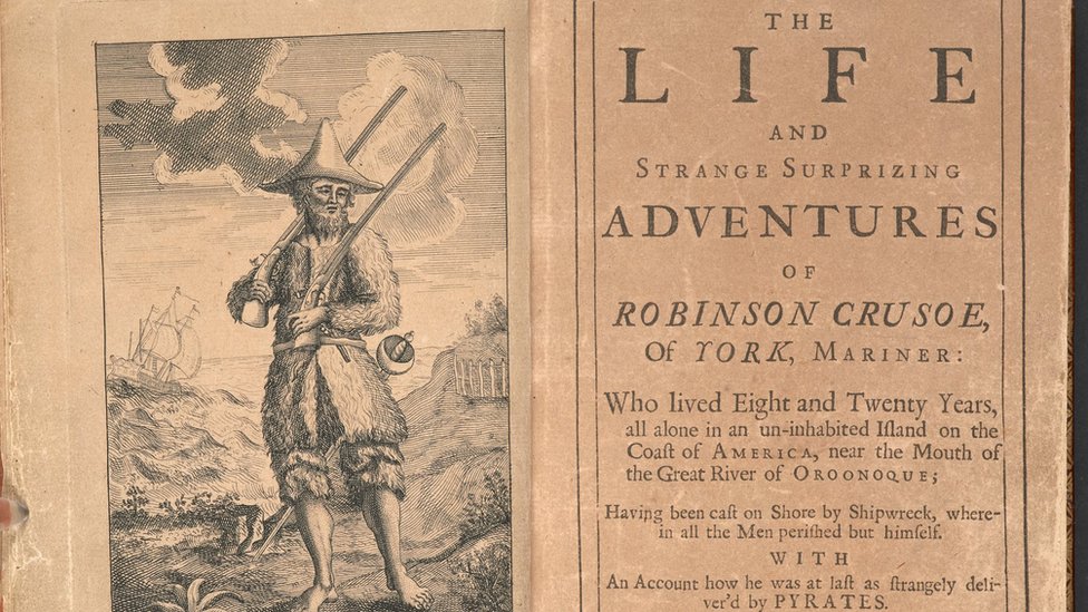 First edition of 18th Century novel Robinson Crusoe