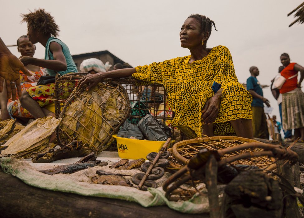 Marie Telese, a seller of bushmeat at Makila market