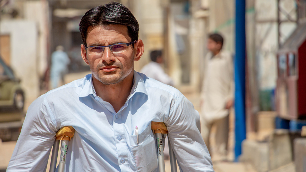Abrar lost both his legs to polio