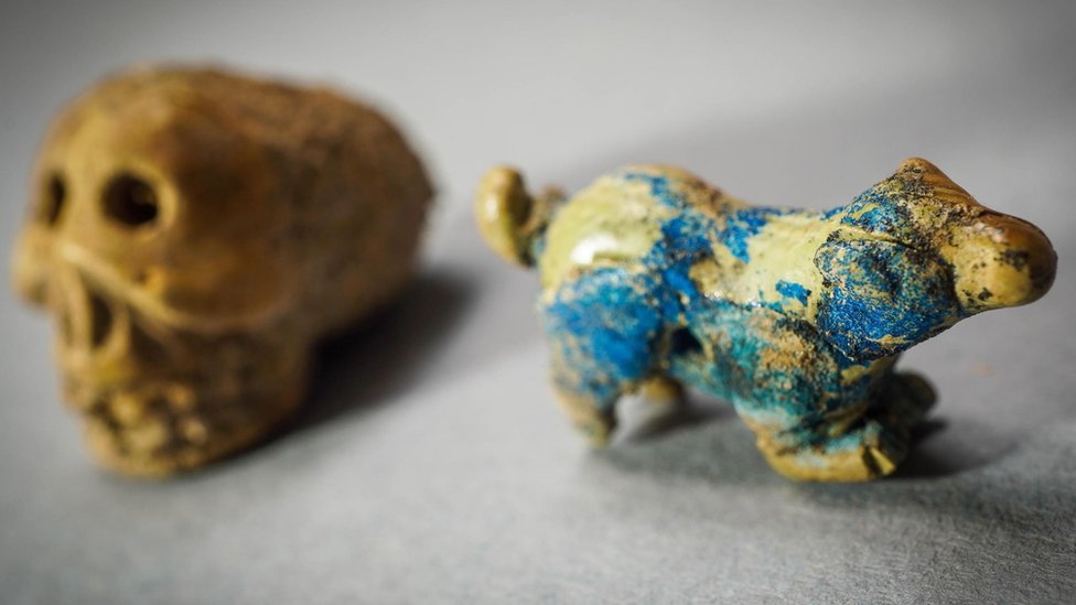 Artefacts from a chest found in Region V of the Pompeii Archaeological Park