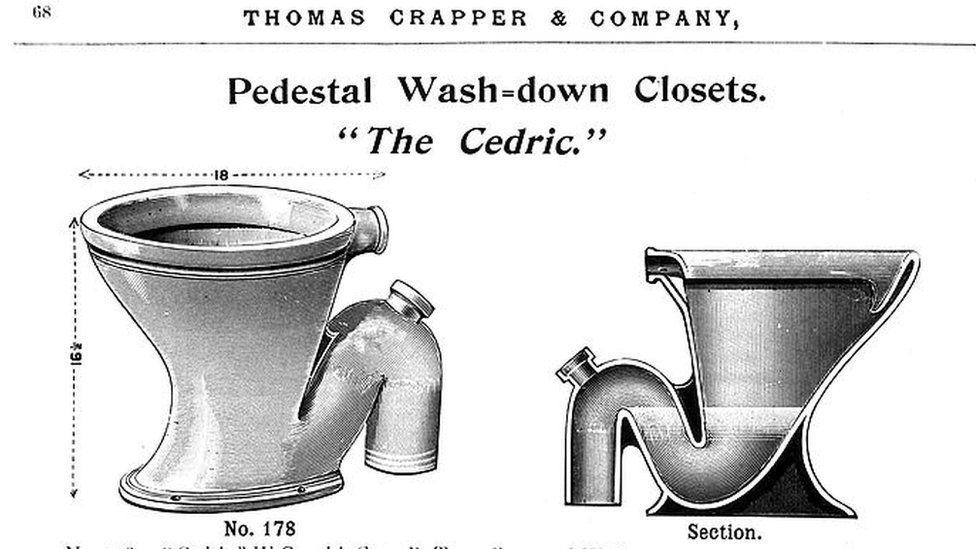 Toilet bowl designs by Thomas Crapper