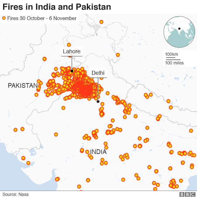 Fire concentration map