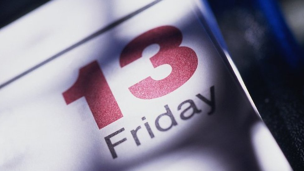 Friday 13th on a calendar