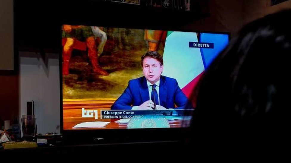 Italy's PM in a TV announcement