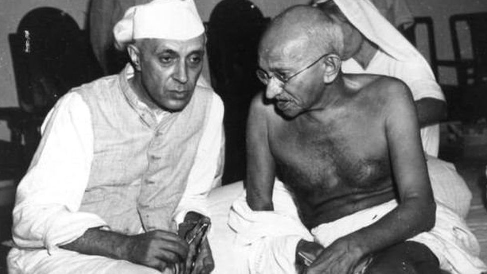 مہاتما گاندھی اور جواہر لال نہرو