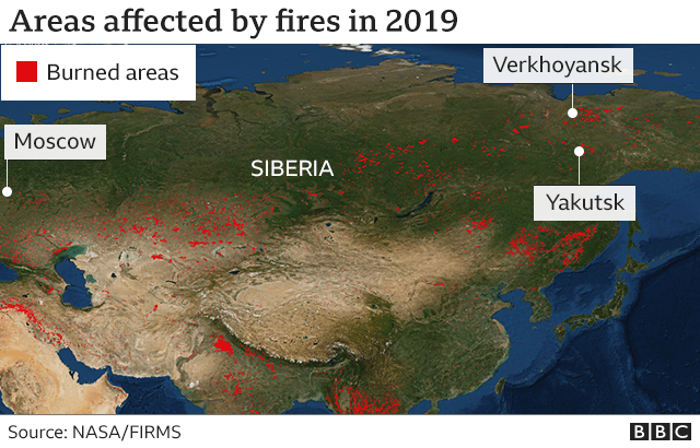 Map of affected areas