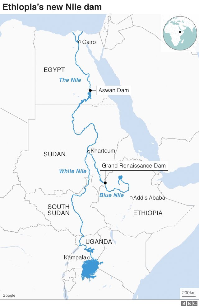 ایتھوپیا کا دریاے نیل پر بند