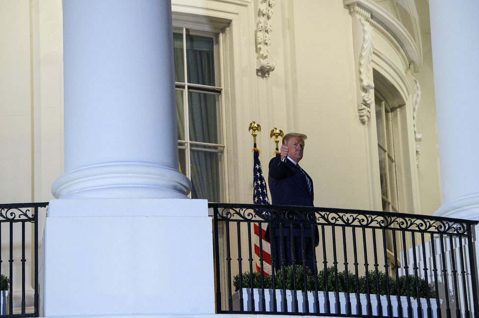 Trump arrives back at White House