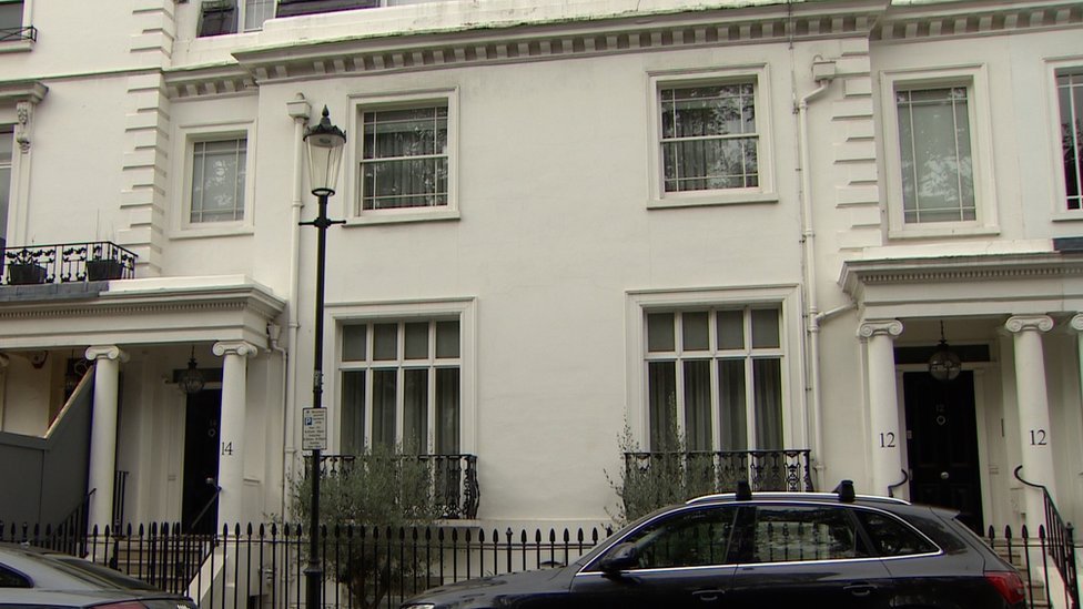 The couple's home in west London, a short walk from Harrods