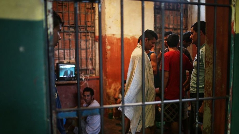 Prisoners in a penitentiary in northern Brazil