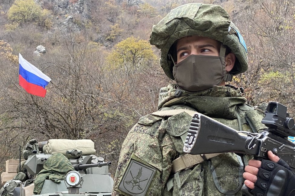 Russian peacekeeper in Dadivank