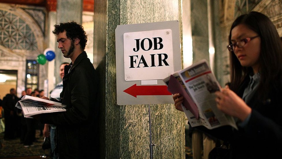 Job fair in California (file photo)