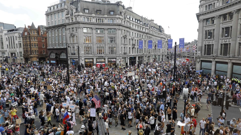 London protest against Donald Trump