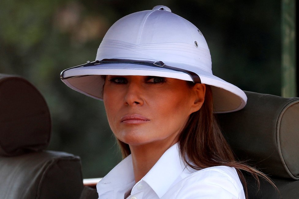 U.S. first lady Melania Trump takes a safari in Nairobi, Kenya, October 5, 2018