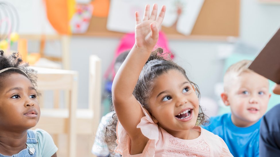 Girl answering a question