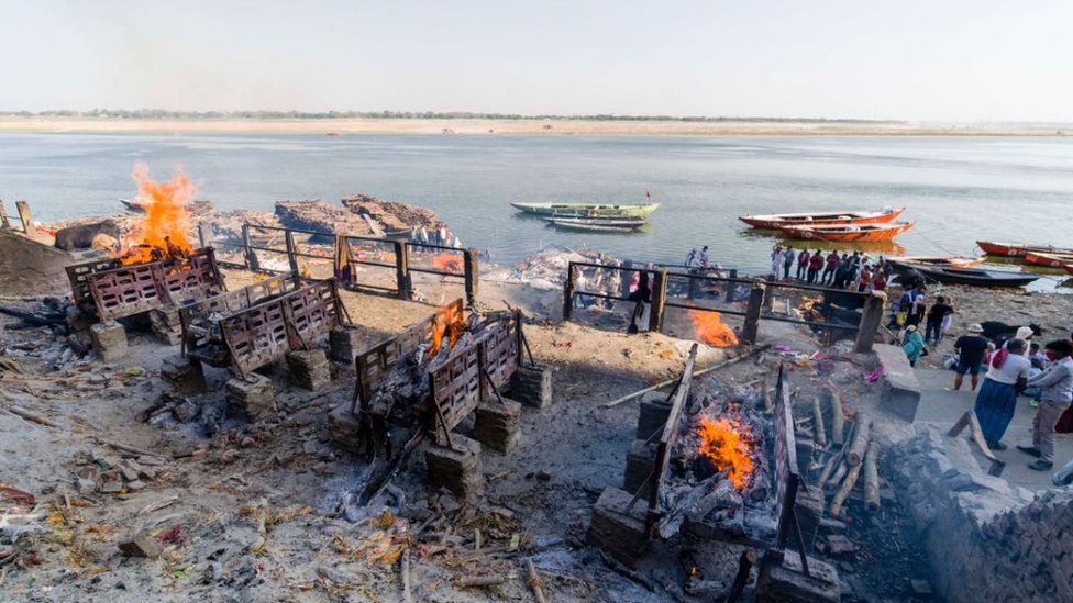 Cremation ground in Varanasi