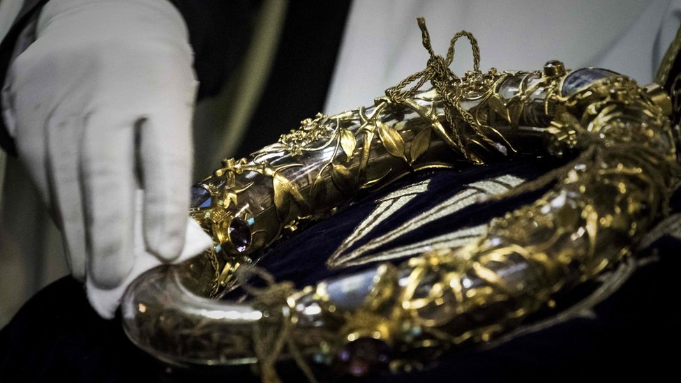 The Holy Crown of Thorns at Notre-Dame Cathedral in Paris