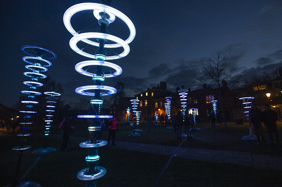 Halo | illumaphnium by artist Michael David in the grounds of Norwich Cathedral