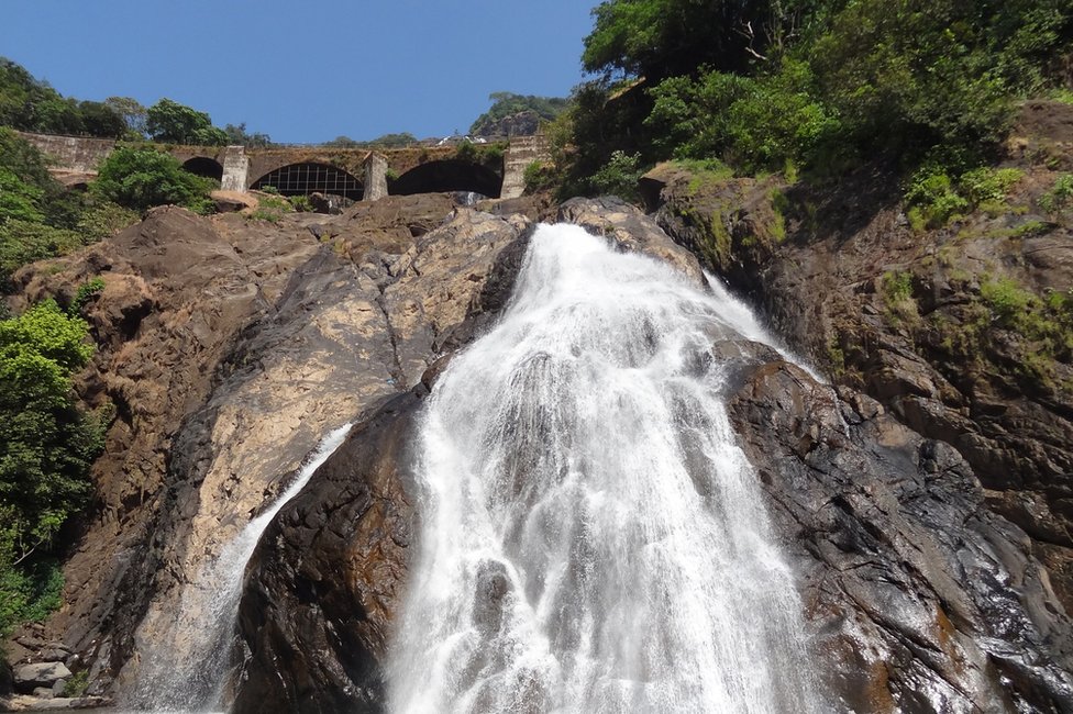 A waterfall at the reserve