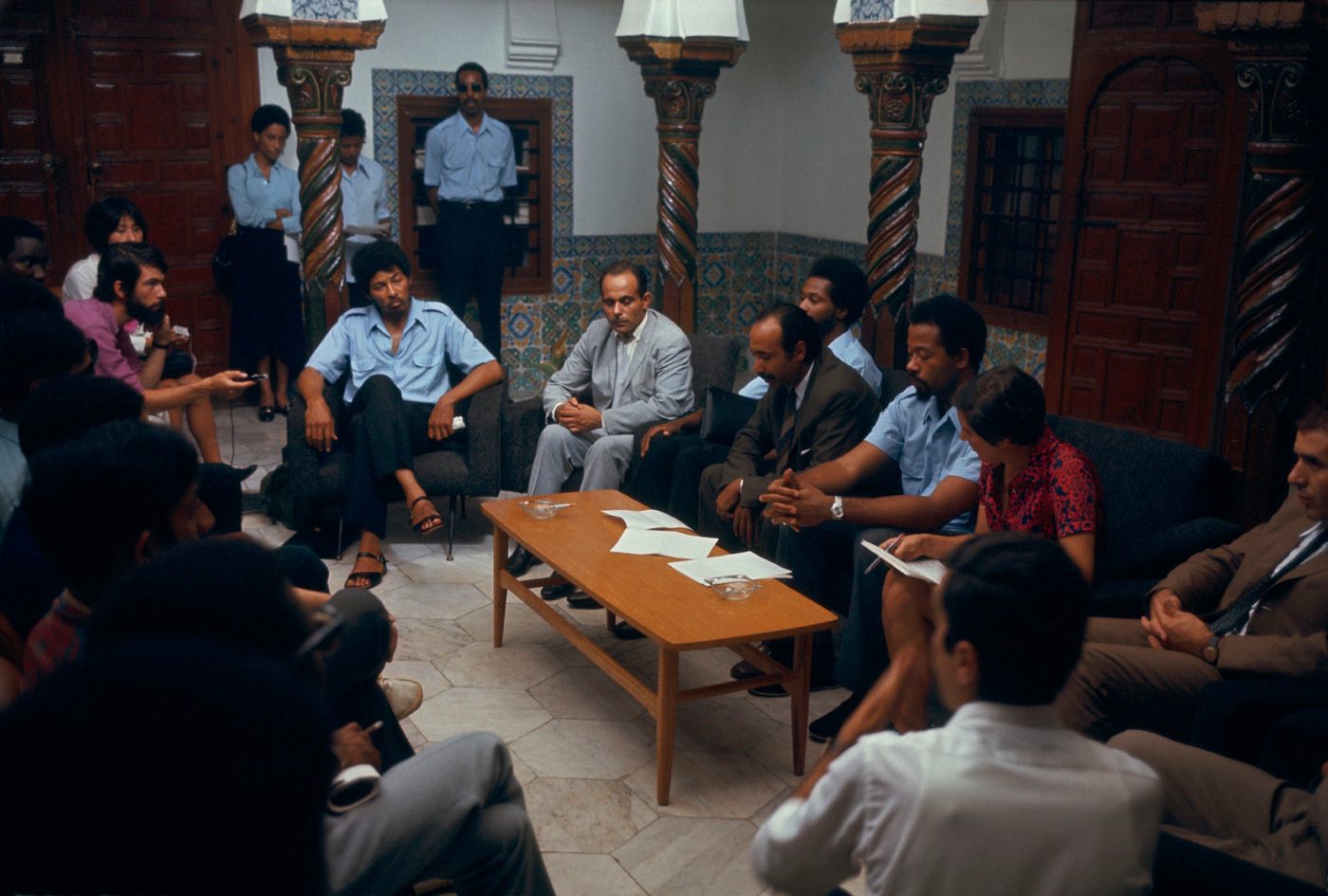 Eldridge Cleaver (right) in Algiers in c1970