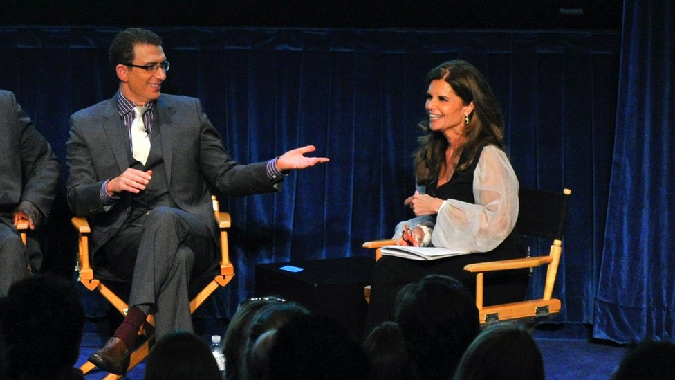 Josh Levs takes part in a debate during the Los Angeles premiere of The Mask You Live In, a documentary about masculinity, April 2015