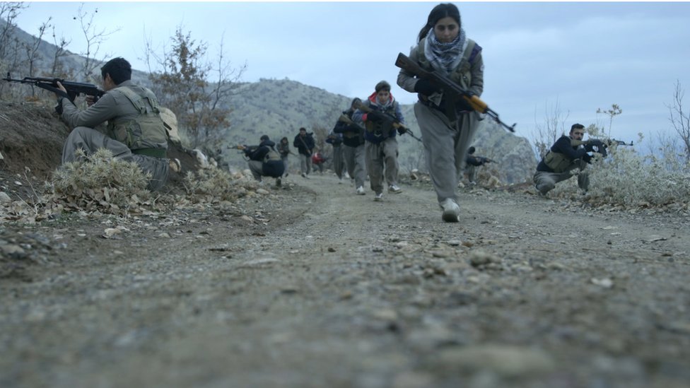 Female Komala recruits train in the mountains of Iraqi Kurdistan