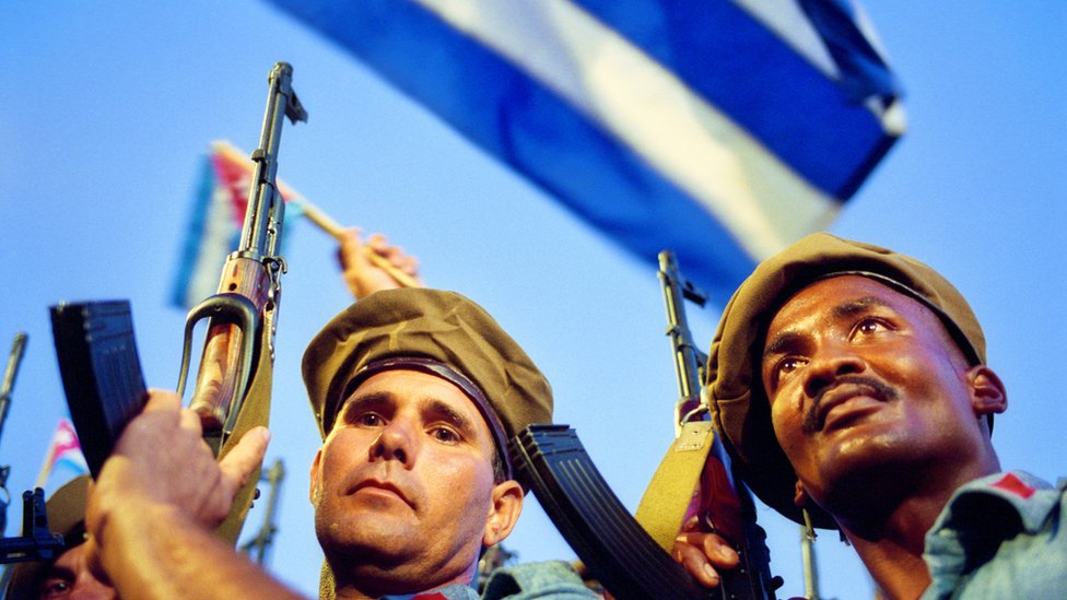 Cubans in the island celebrate the victory at the Bay of Pigs,