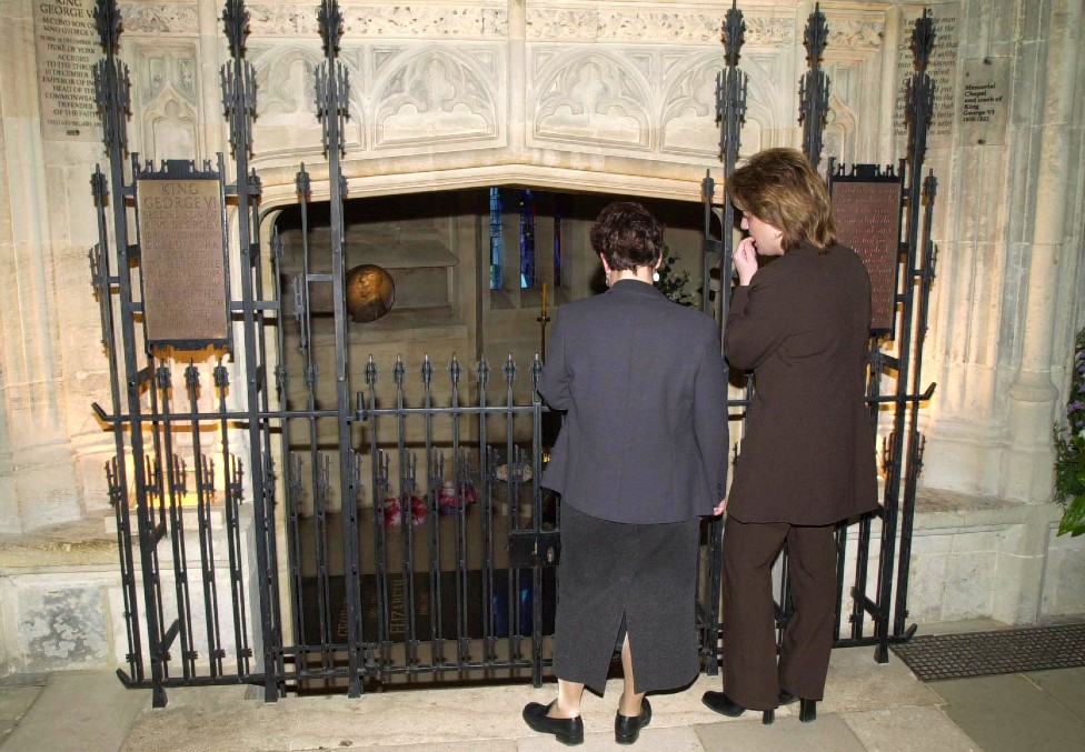 Vault where George VI and Queen Elizabeth are interred, alongside Princess Margaret