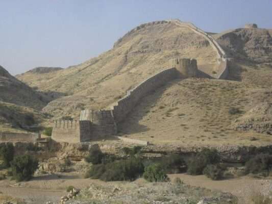 A view of wall of Ranikot