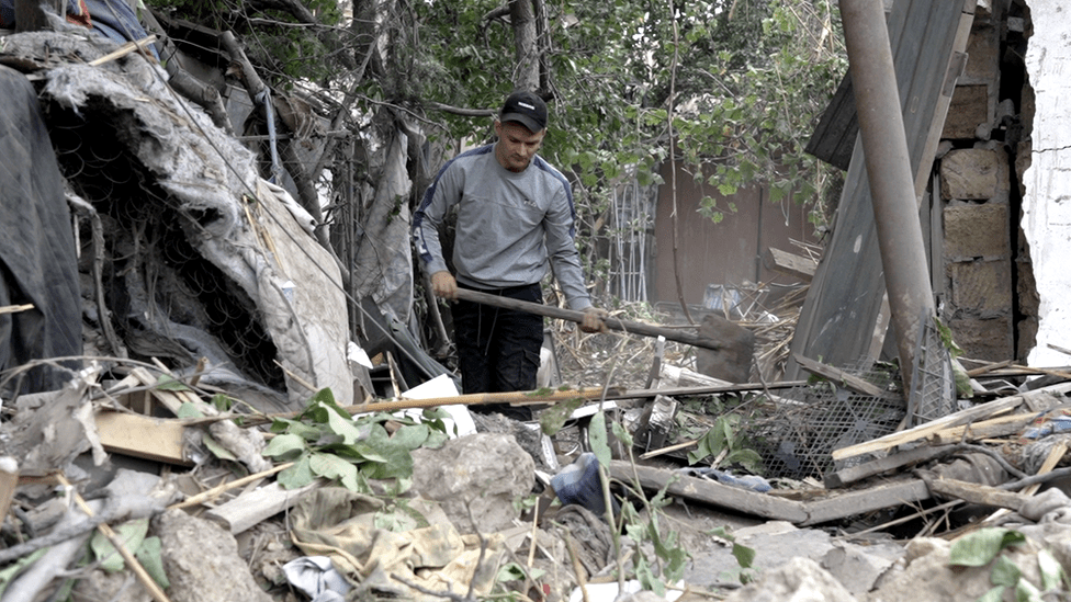 Russian strikes on Mykolaiv