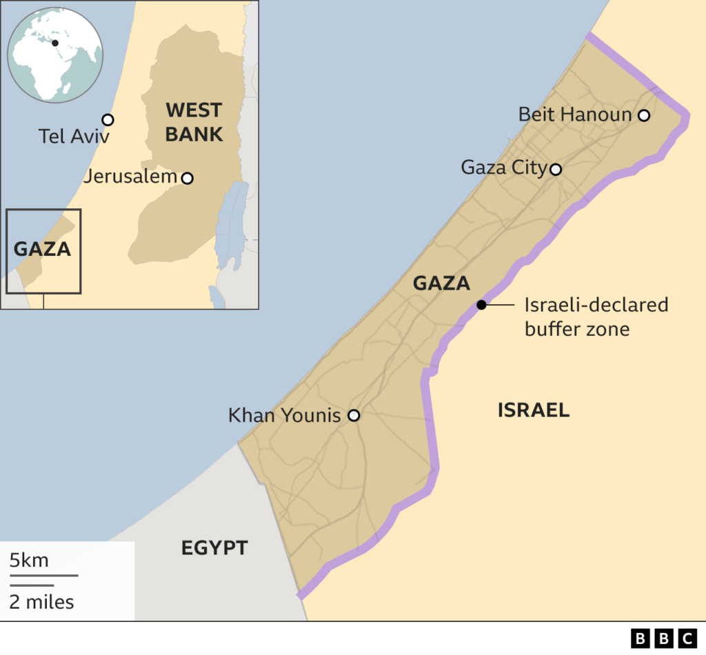 A map of Gaza