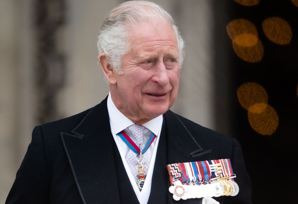 King Charles at the Platinum Jubilee National Service of Thanksgiving at St Paul's Cathedral on 3 June, 2022