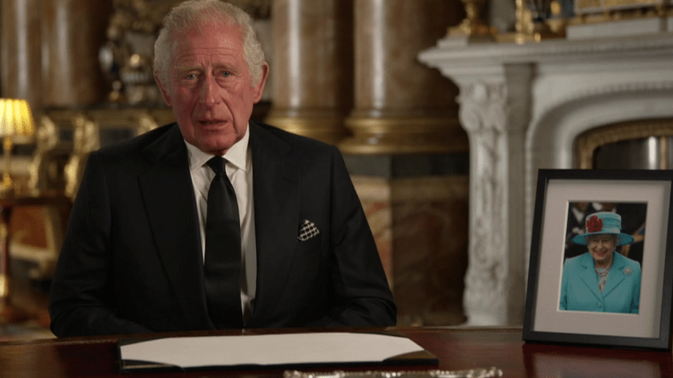 King Charles during his address to the nation