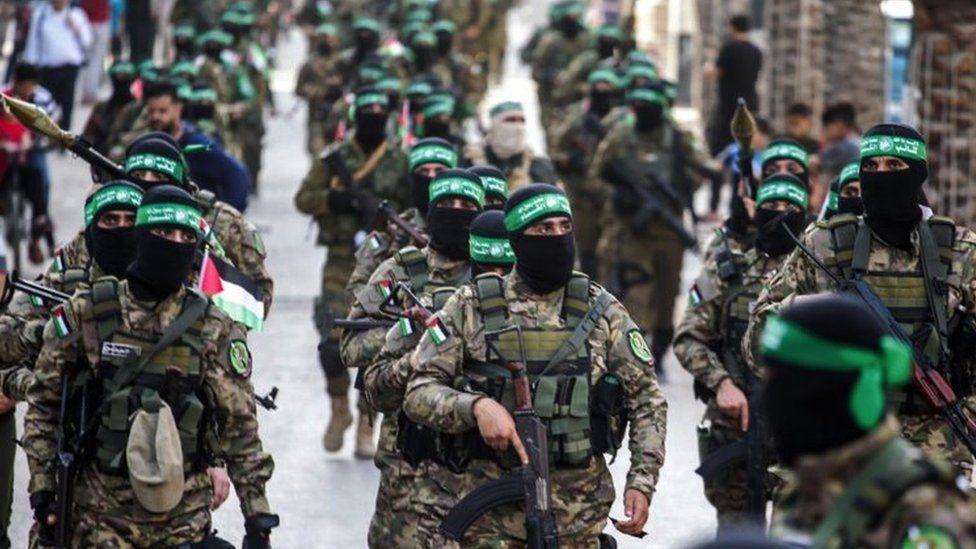 A group of soldiers marching in a parade