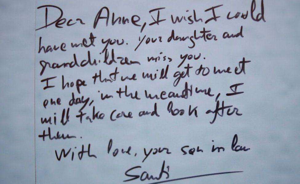 A message from Grace Nathan's husband to his mother-in-law who was on MH370 when it disappeared